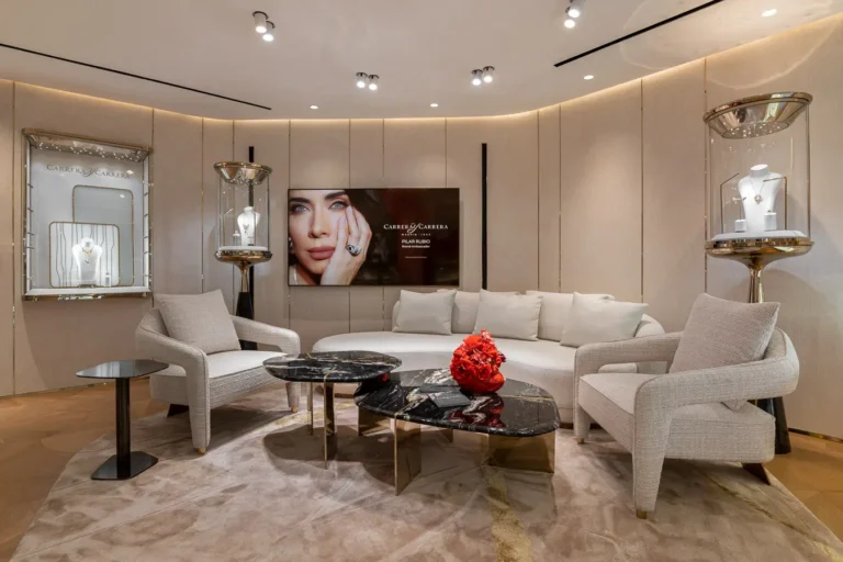 zona lounge interior joyeria carrera y carrera